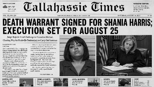 Death Warrant Signed for Shania Harris; Execution Set for August 25