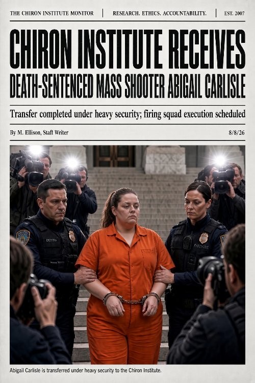 CHIRON INSTITUTE RECEIVES DEATH-SENTENCED MASS SHOOTER ABIGAIL CARLISLE