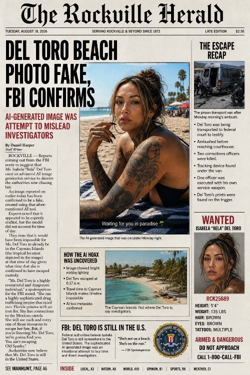 Del Toro Beach Photo Fake, FBI CONFIRMS